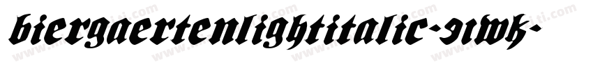 BiergaertenLightItalic-91wK字体转换