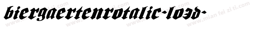 BiergaertenRotalic-lo3d字体转换