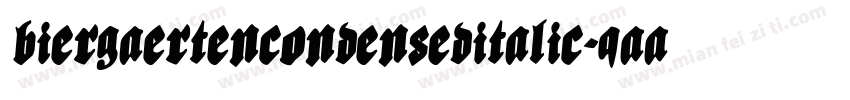 BiergaertenCondensedItalic-qaar字体转换