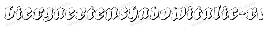 BiergaertenShadowItalic-rEny字体转换