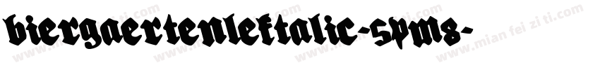 BiergaertenLeftalic-5pM8字体转换