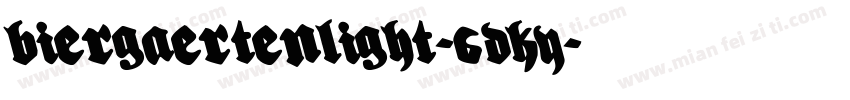 BiergaertenLight-6DKY字体转换
