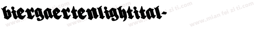 BiergaertenLightItal字体转换