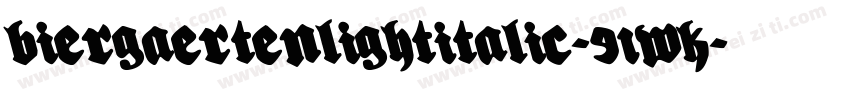 BiergaertenLightItalic-91wK字体转换