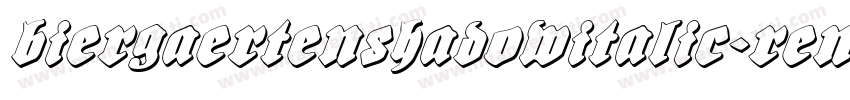 BiergaertenShadowItalic-rEny字体转换