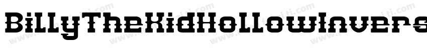 BillyTheKidHollowInverse-nyJO字体转换