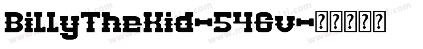 BillyTheKid-546v字体转换