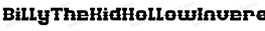 BillyTheKidHollowInverse-nyJO字体转换