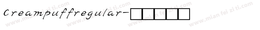 Creampuffregular字体转换