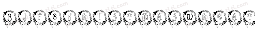 BjfChristmasWreath-942字体转换