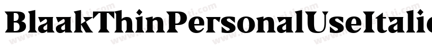 BlaakThinPersonalUseItalic-1Wrg字体转换