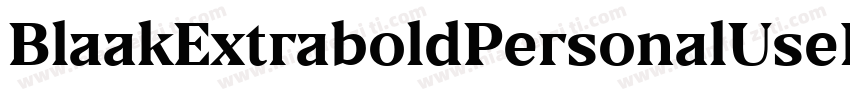 BlaakExtraboldPersonalUseItalic-5ZvG字体转换