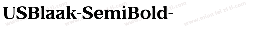 USBlaak-SemiBold字体转换