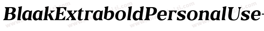 BlaakExtraboldPersonalUse-zzMD字体转换