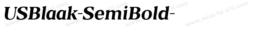 USBlaak-SemiBold字体转换