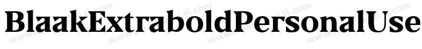 BlaakExtraboldPersonalUse-zzMD字体转换
