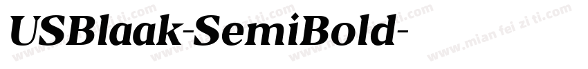 USBlaak-SemiBold字体转换
