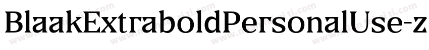 BlaakExtraboldPersonalUse-zzMD字体转换