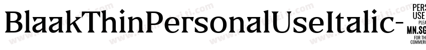 BlaakThinPersonalUseItalic-1Wrg字体转换