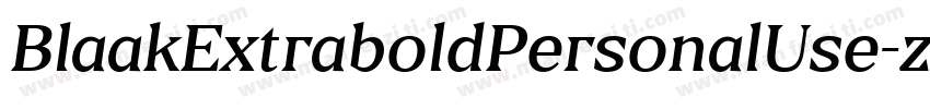 BlaakExtraboldPersonalUse-zzMD字体转换