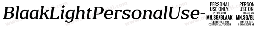 BlaakLightPersonalUse-63wD字体转换