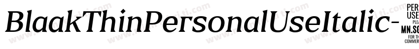 BlaakThinPersonalUseItalic-1Wrg字体转换