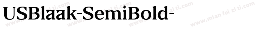 USBlaak-SemiBold字体转换