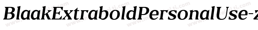 BlaakExtraboldPersonalUse-zzMD字体转换