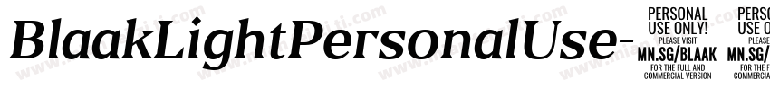 BlaakLightPersonalUse-63wD字体转换