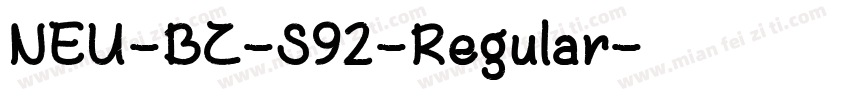 NEU-BZ-S92-Regular字体转换