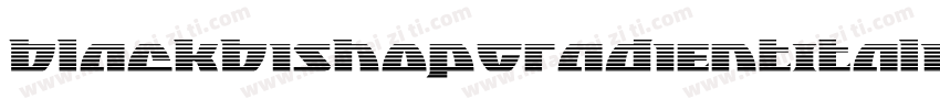 BlackBishopGradientItalic-JY7x字体转换