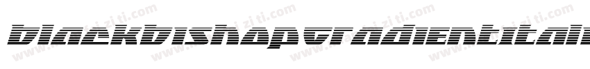 BlackBishopGradientItalic-JY7x字体转换