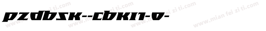 PZDBSK--CBKI1-0字体转换