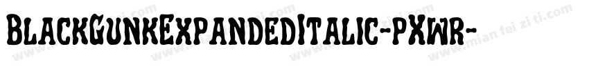BlackGunkExpandedItalic-pXwr字体转换