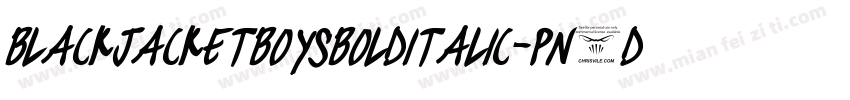 BlackJacketBoysBoldItalic-pn5d字体转换