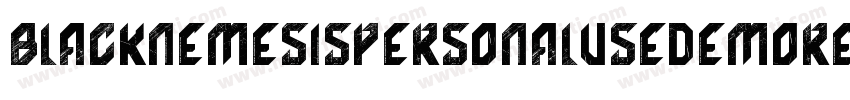 BlackNemesisPersonalUseDemoRegular-govE字体转换