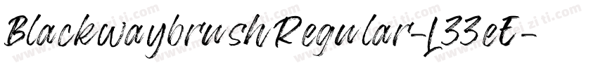 BlackwaybrushRegular-L33eE字体转换