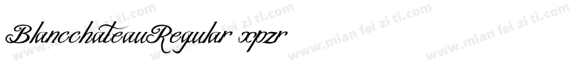 BlancchateauRegular-xpzr字体转换