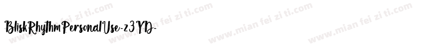 BliskRhythmPersonalUse-z3YD字体转换