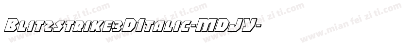 Blitzstrike3DItalic-MDJY字体转换