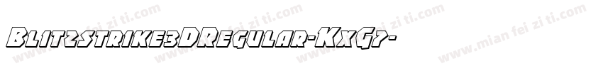 Blitzstrike3DRegular-KxG7字体转换