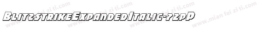 BlitzstrikeExpandedItalic-72pP字体转换