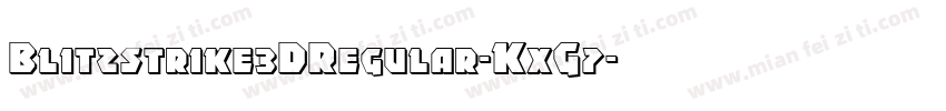 Blitzstrike3DRegular-KxG7字体转换