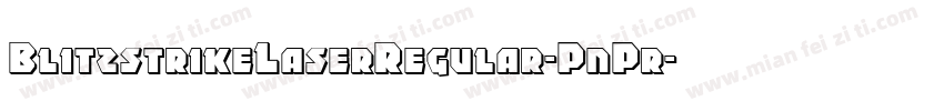 BlitzstrikeLaserRegular-PnPr字体转换