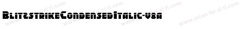 BlitzstrikeCondensedItalic-v8aA字体转换