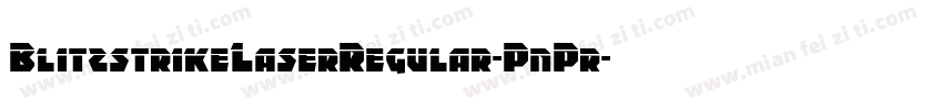 BlitzstrikeLaserRegular-PnPr字体转换