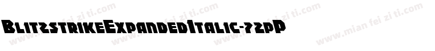 BlitzstrikeExpandedItalic-72pP字体转换