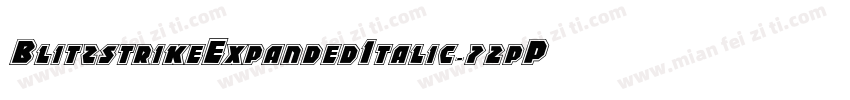 BlitzstrikeExpandedItalic-72pP字体转换