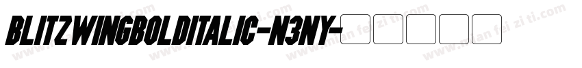 BlitzwingBoldItalic-n3nY字体转换
