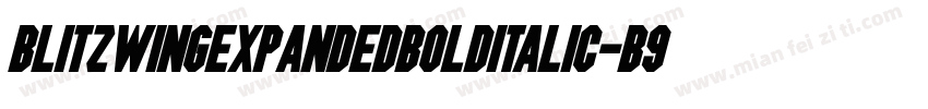 BlitzwingExpandedBoldItalic-B9q5字体转换